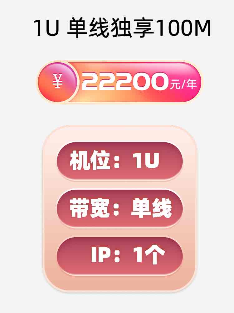 扬州单线100M服务器托管价格